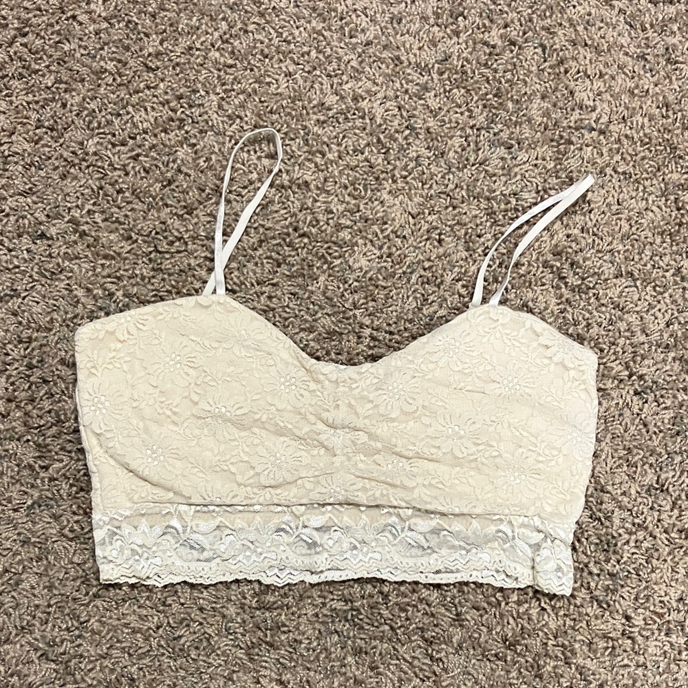 Cream Lace Bralette